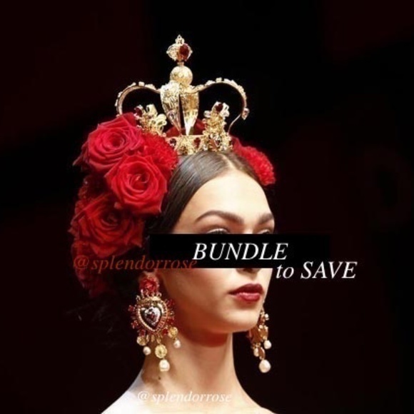 Rhinestone Necklace collar & Earrings Set crystal - Picture 10 of 16